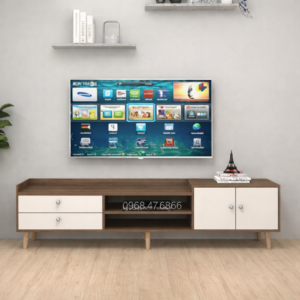 Kệ tivi 2m chân gỗ hiện đại KBC10